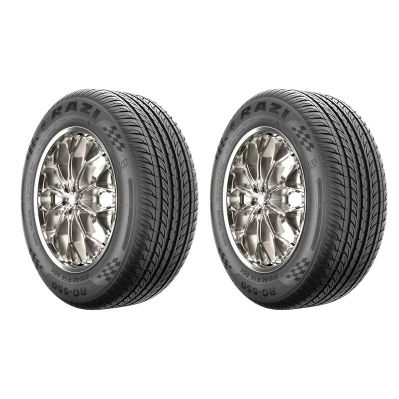 لاستیک خودرو رازی تایر مدل rg550 سایز 205_55_16 تولید سال 2025   2 حلقه